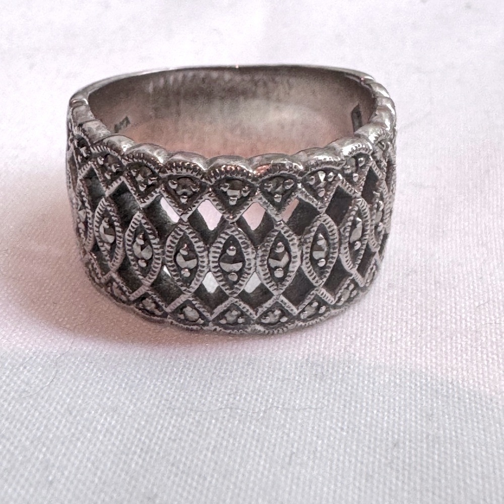 💍 Stunning Vintage Boho Chic Weaved .925 Sterling Silver Weaved Celtic Ring